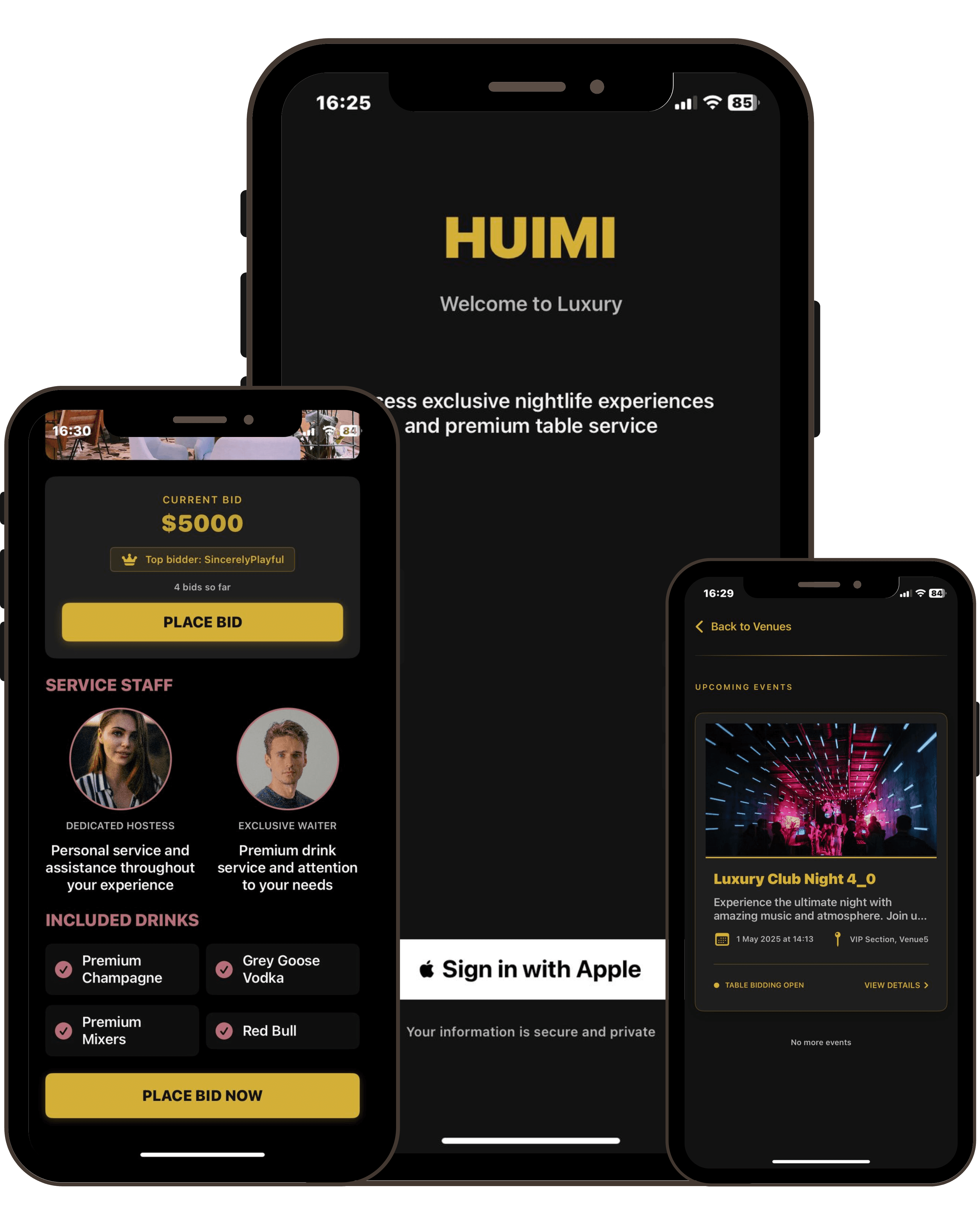 HUIMI App Screens